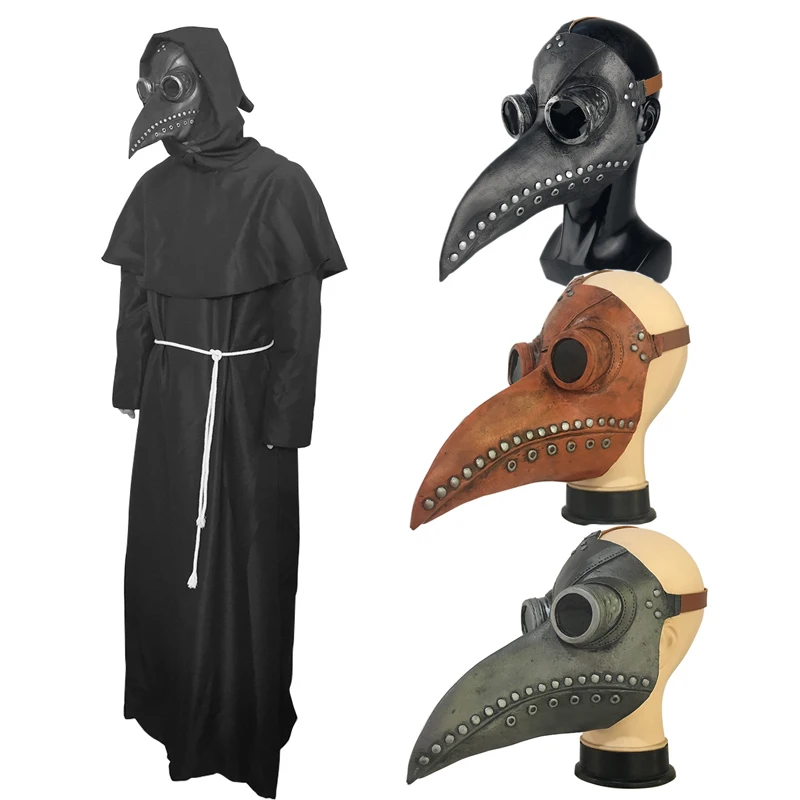 Мужской костюм Чумного доктора Snailify черный Доктора смерти в средневековом