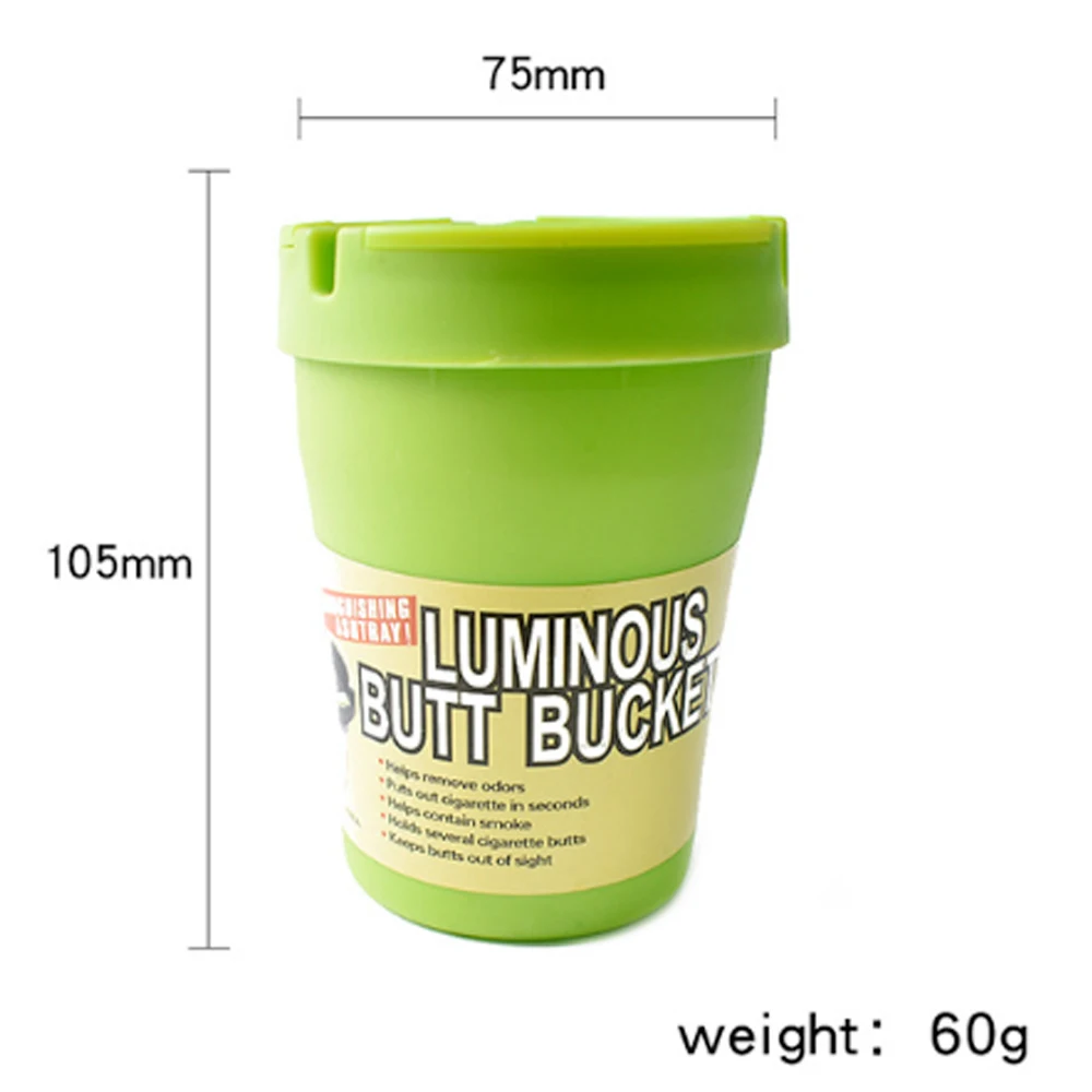 2 шт. автомобильная пепельница флуоресцентный пластиковый чашка для курения Cenicero