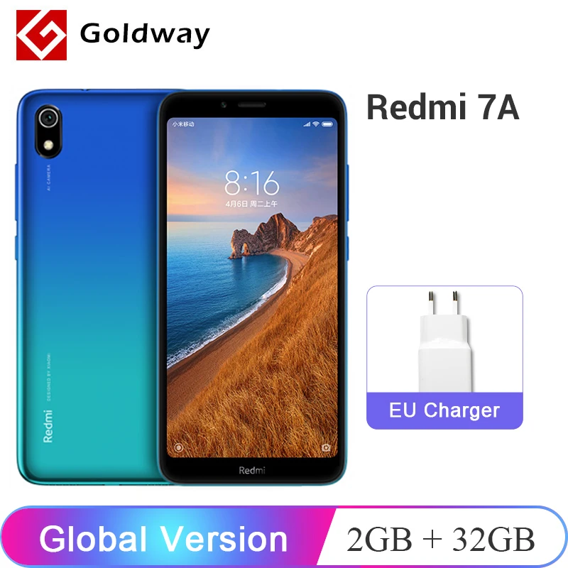 Телефон мобильный Xiaomi Redmi 7A глобальная версия 2 ГБ ОЗУ 32 ПЗУ экран 5 45 дюйма
