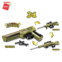 qman 202pcs military ww2 swat building blocks desert eagle pistol gun brick sniper rifle with bullets model high tech toys