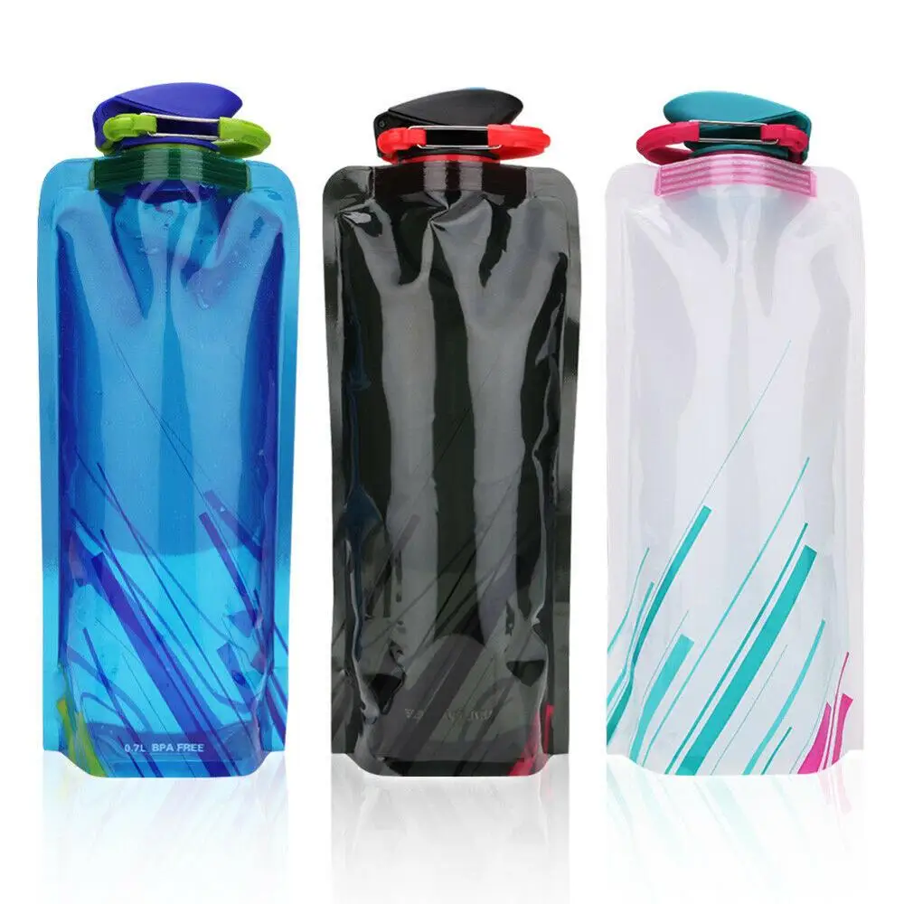 

C2-700mL Reusable Sports Travel Portable Foldable Foldable Drinking Water Bottle Kettle Outdoor Power Water Bottle BPA Free