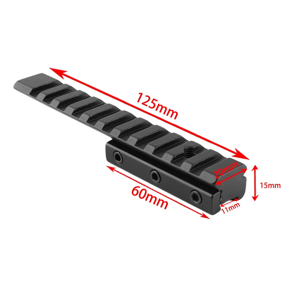 

11 мм рельсовое удлинение Вивера Пикатинни до 20 мм крепление для прицела адаптер ласточкин хвост тактическая рельса Вивера 0,5 дюйма 11 слотов ...
