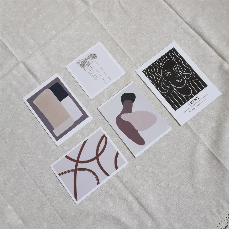 Morandi Набор цветных блоков для открыток в стиле ретро художественная линия