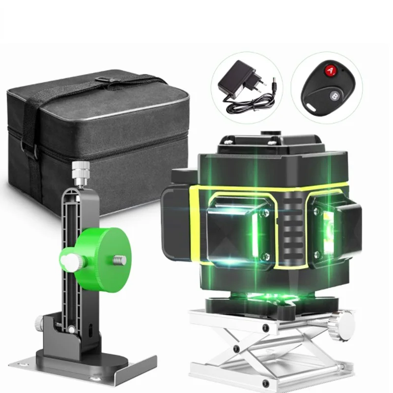 

Green light 16 lines 4D Infrared laser level meter cast line meter kit