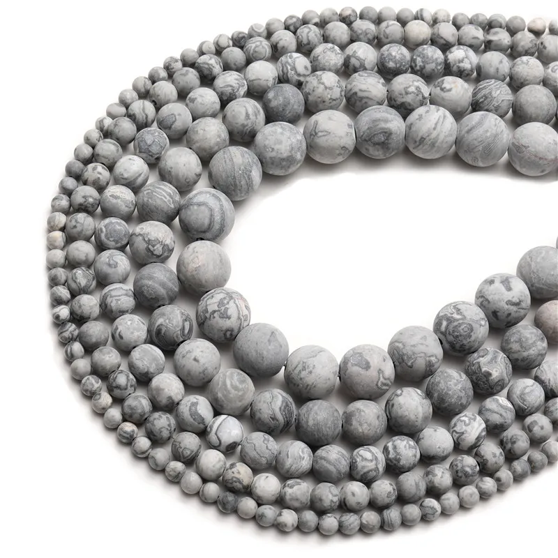Оптовая продажа Натуральный Камень круглые бусины 15 дюймов с тусклой полировкой