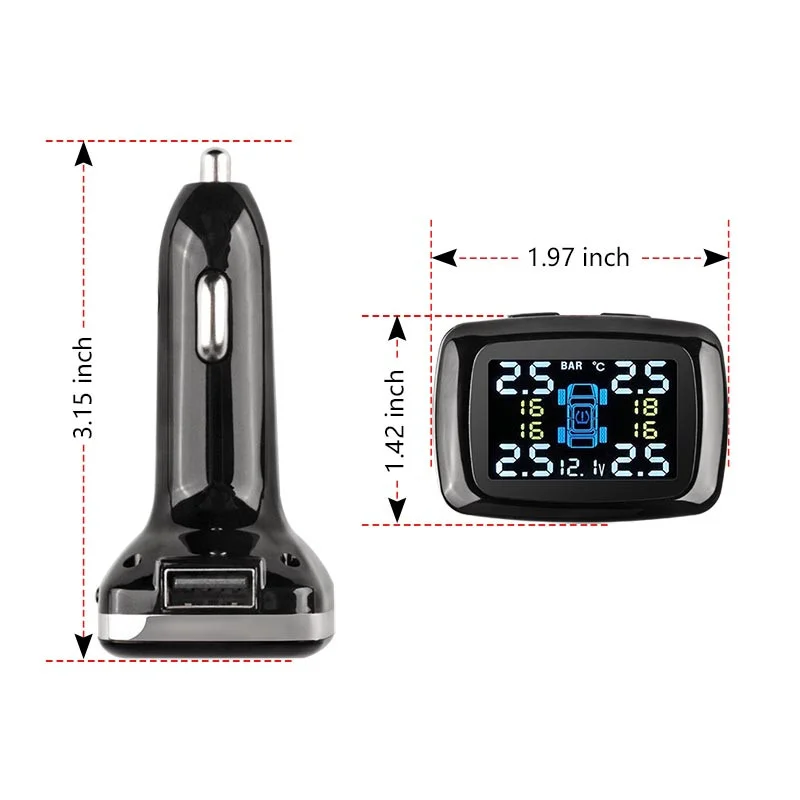 Автомобильная система контроля давления в шинах TPMS сигнализации прикуриватель