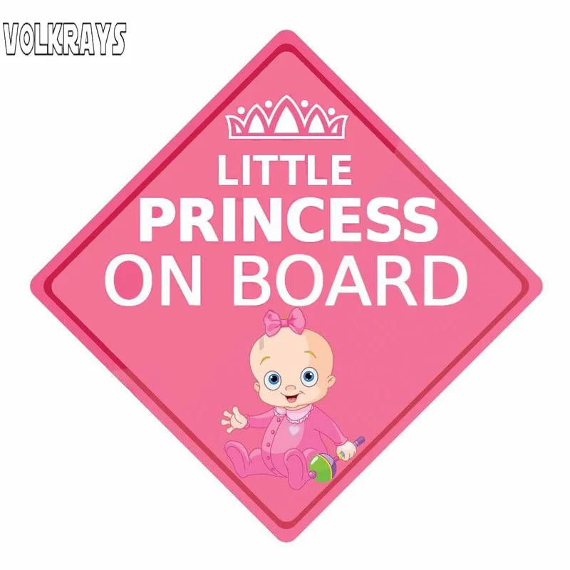 Прекрасный автомобильный стикер Volkrays маленькая принцесса на борту аксессуары