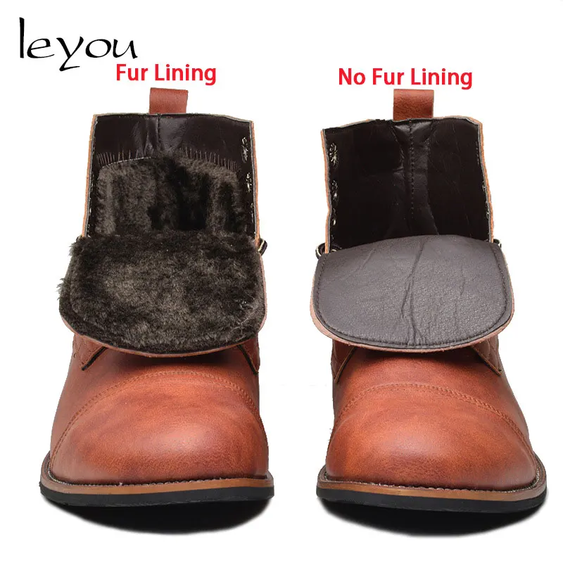 Мужские Винтажные ботинки из искусственной кожи в стиле ретро мотоциклетные