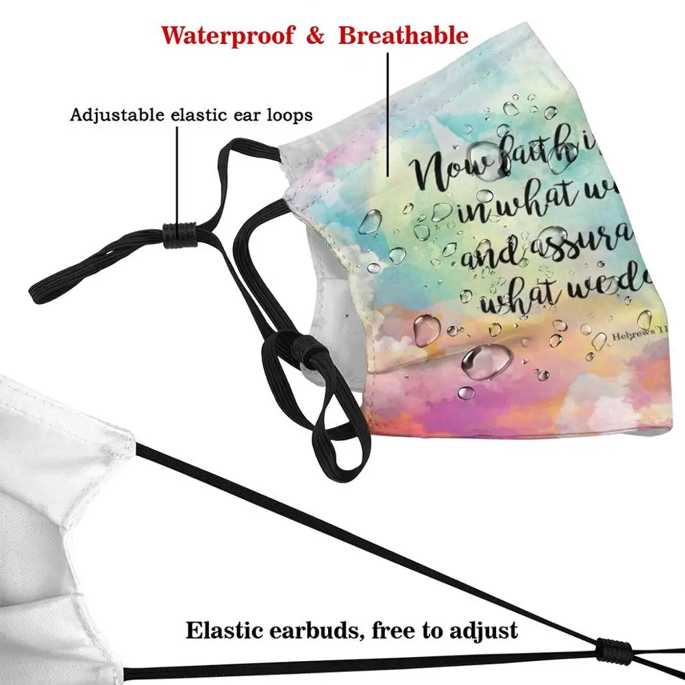 Маска многоразовая для лица с фильтром Пылезащитная вдохновляющая Библия