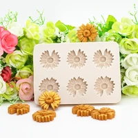 flower chrysanthemum resin silicone mold kitchen baking tool chocolate dessert lace decoration diy cake pastry fondant moulds