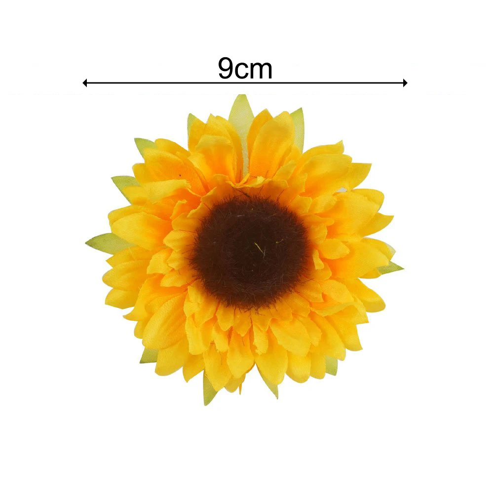 2019 Новый 24 шт искусственный подсолнух цветок голова для украшения дома офисные