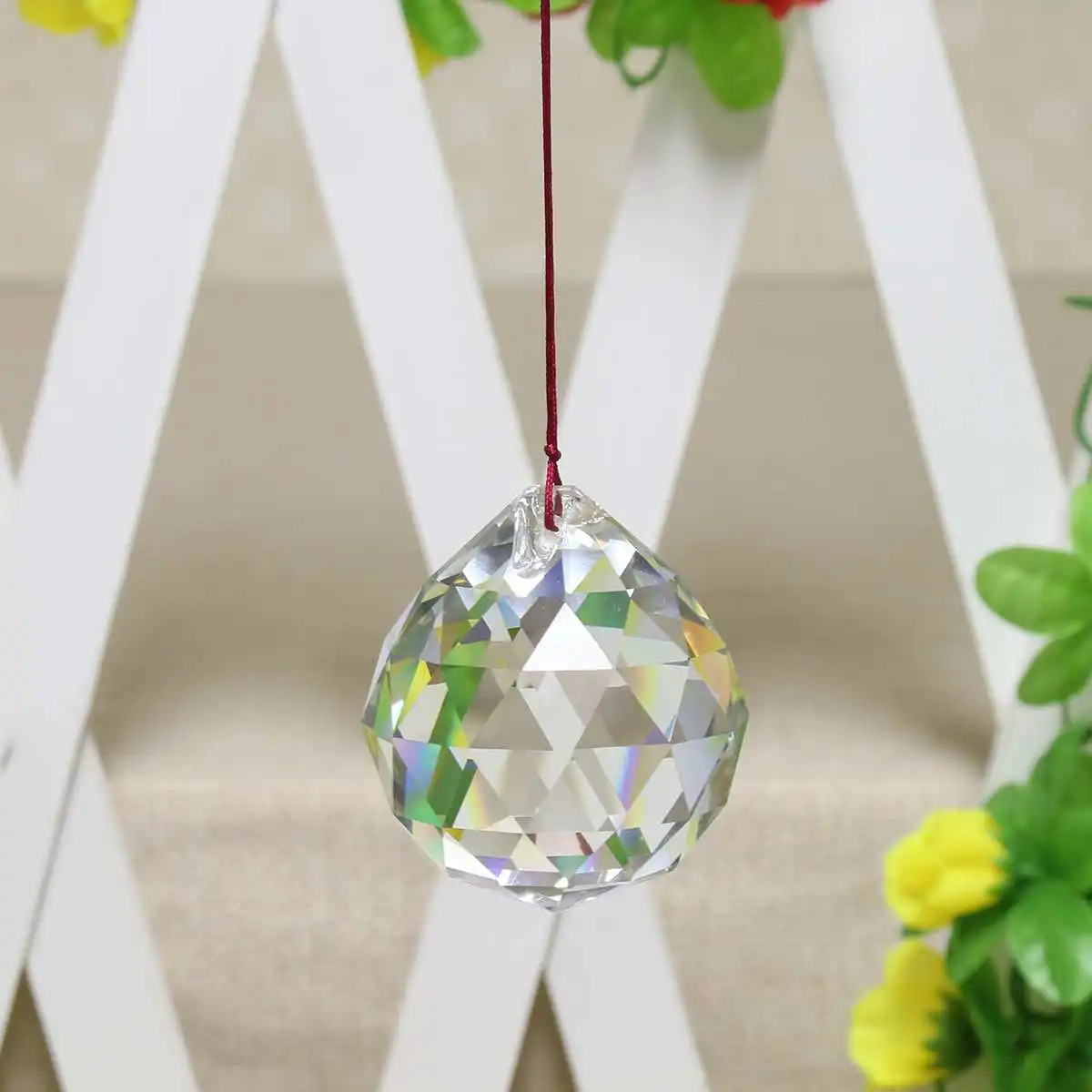

1/5pcs 60mm Chandelier Clear Crystal Glass Balls Cut-Faceted Ball For Hanging Lamp&lighting Prism Part Home Decor Drop Pendants