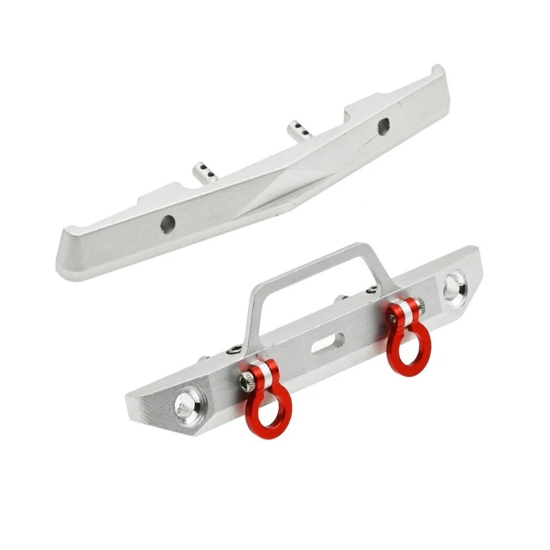 

2pcs Metal Front Bumper Set for Axial SCX24 90081 AXI00001 1/24 RC Crawler Car Parts