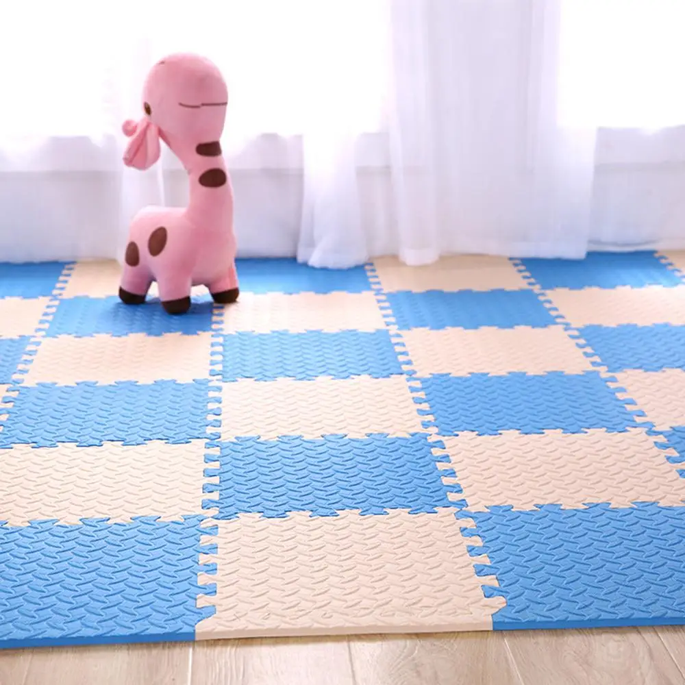Детский коврик плюшевый детский игровой из пены ЭВА развивающий коврик-пазл