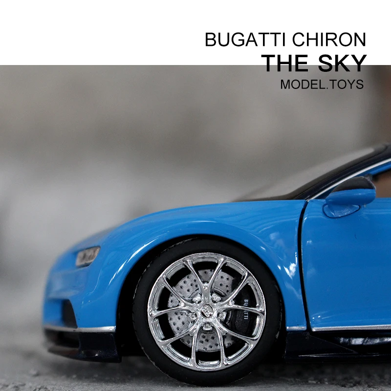 Весы Welly 1/24 Bugatti Chiron Racing суперспортивный автомобиль литой Дисплей модель из