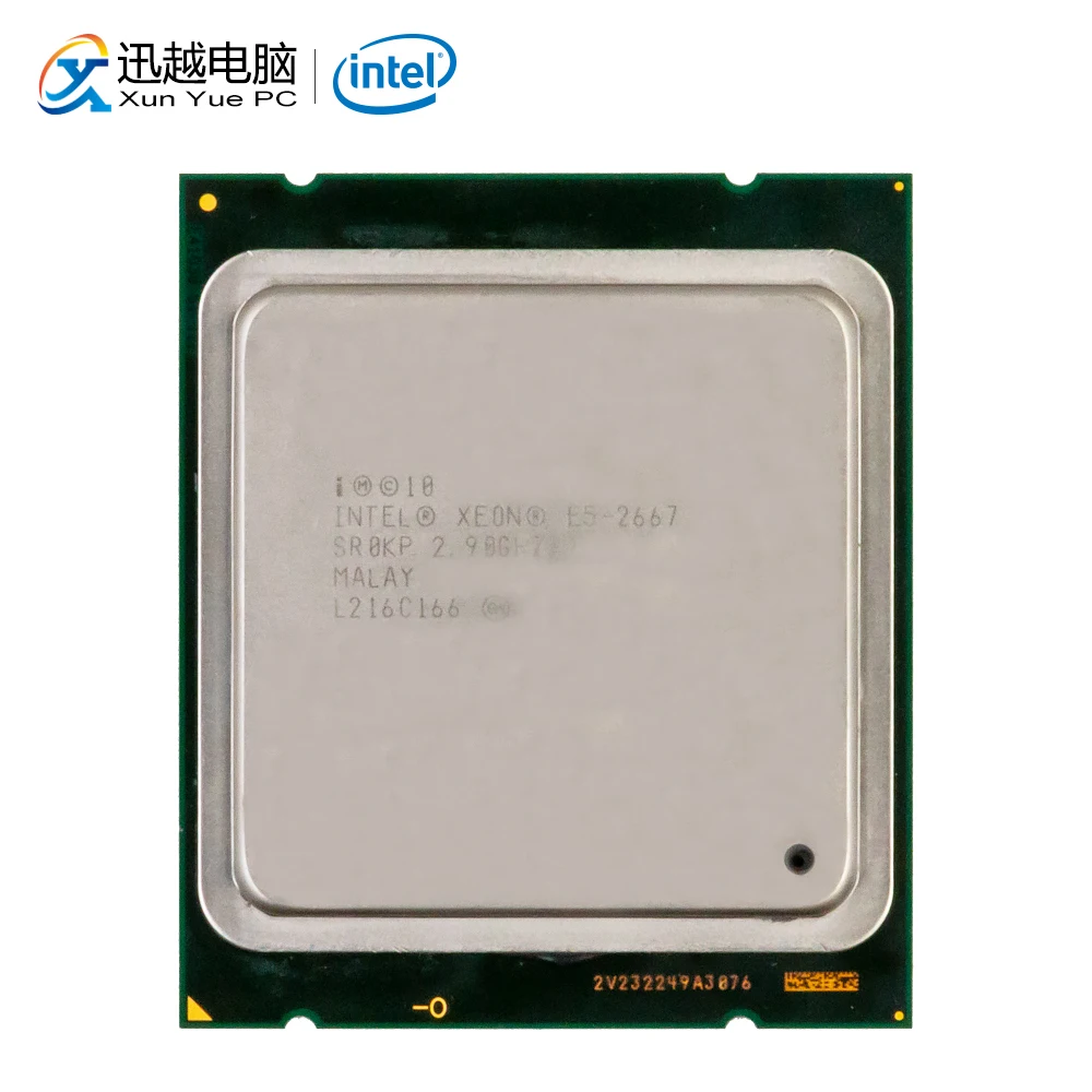 Процессор Intel Xeon E5-2667 для настольных ПК 2667 шестиядерный 2,9 ГГц 15 Мб кэш L3 кэш LGA 2011 серверный используемый ЦП