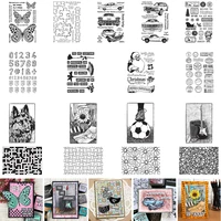 clear stamps retro cars sunflower daisy cover seal tag words number jigsaw butterflies dog football guitar different theme 2021