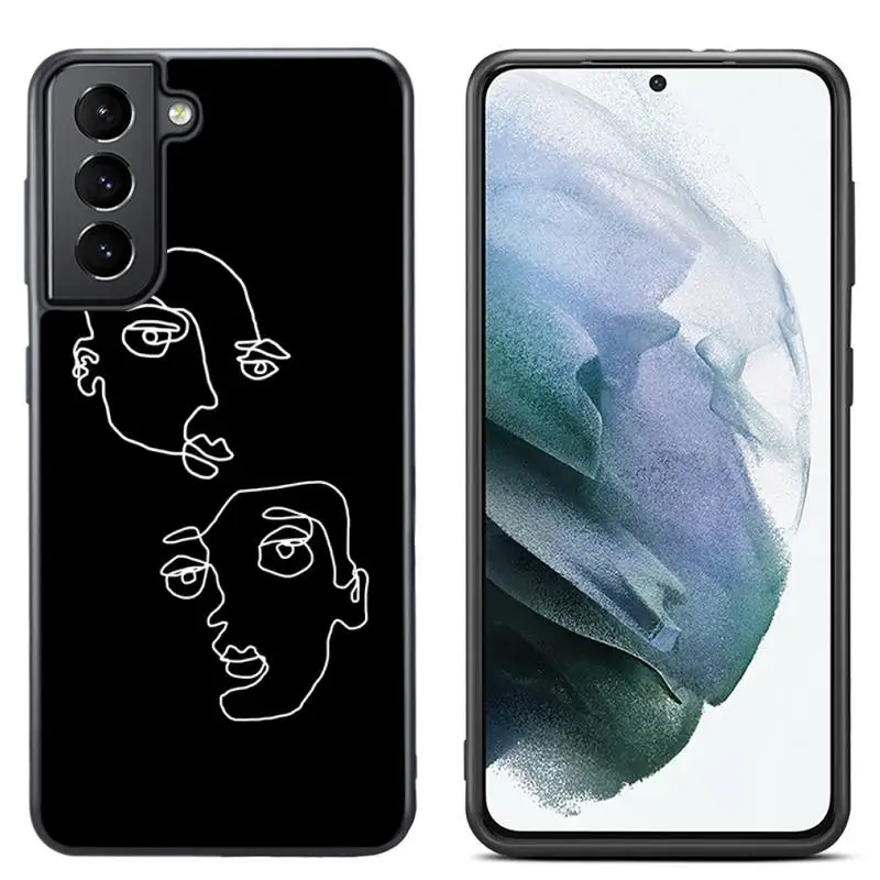 

Minimalist Line Sexy Senior Phone Case For Samsung S7 S8 S9 S10 S20 ULTRA Plus PC Cover Fundas Coque