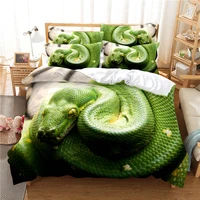 green snake new products bedding duvet cover 3d digital printing bed sheet fashion design 2 3piece quilt cover bedding set