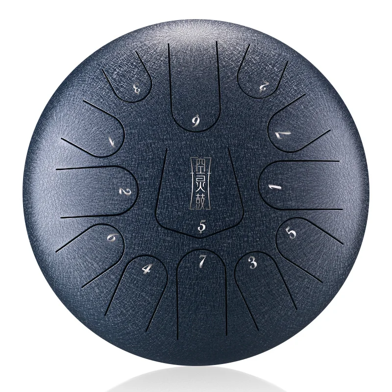 

Brand 12 Inch Drum 13 Tone Steel Tongue Drum With Padded Drum Bag And A Pair Of Mallets huedrum Yoga Meditation