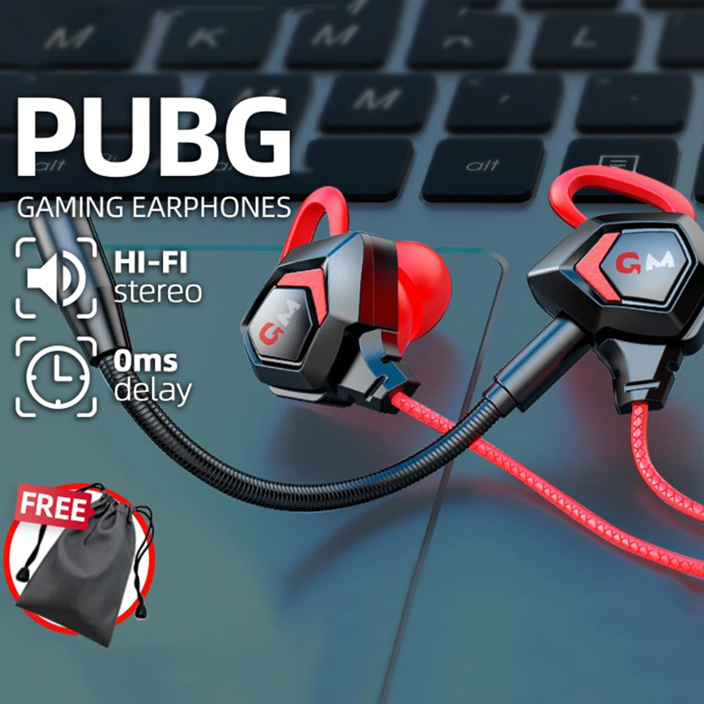 Игровые Hi Fi наушники PUBG проводная гарнитура с двойным микрофоном