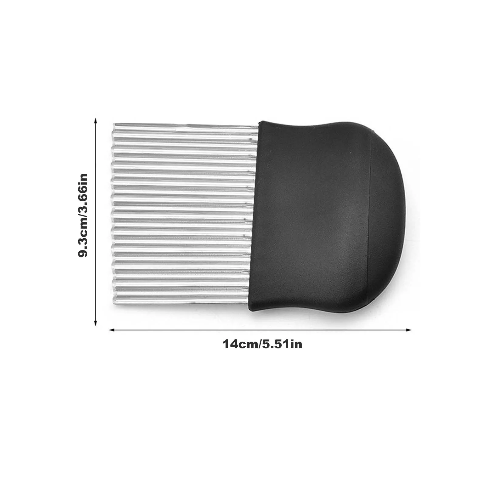 

French Fries Wave Knife, Potato Cutter Wave Cutter Potato Serrated Cutter Stainless Steel Fruit Vegetable Salad Cutter Tool