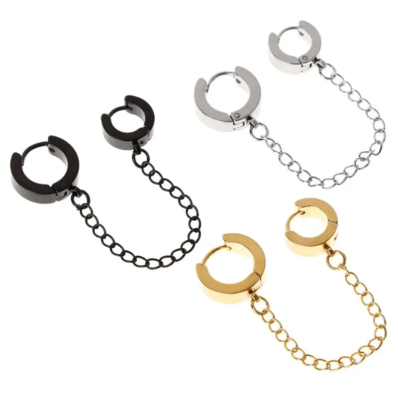 Цепочки серьги гвоздики ювелирные изделия Мода хип хоп стильные подвески для