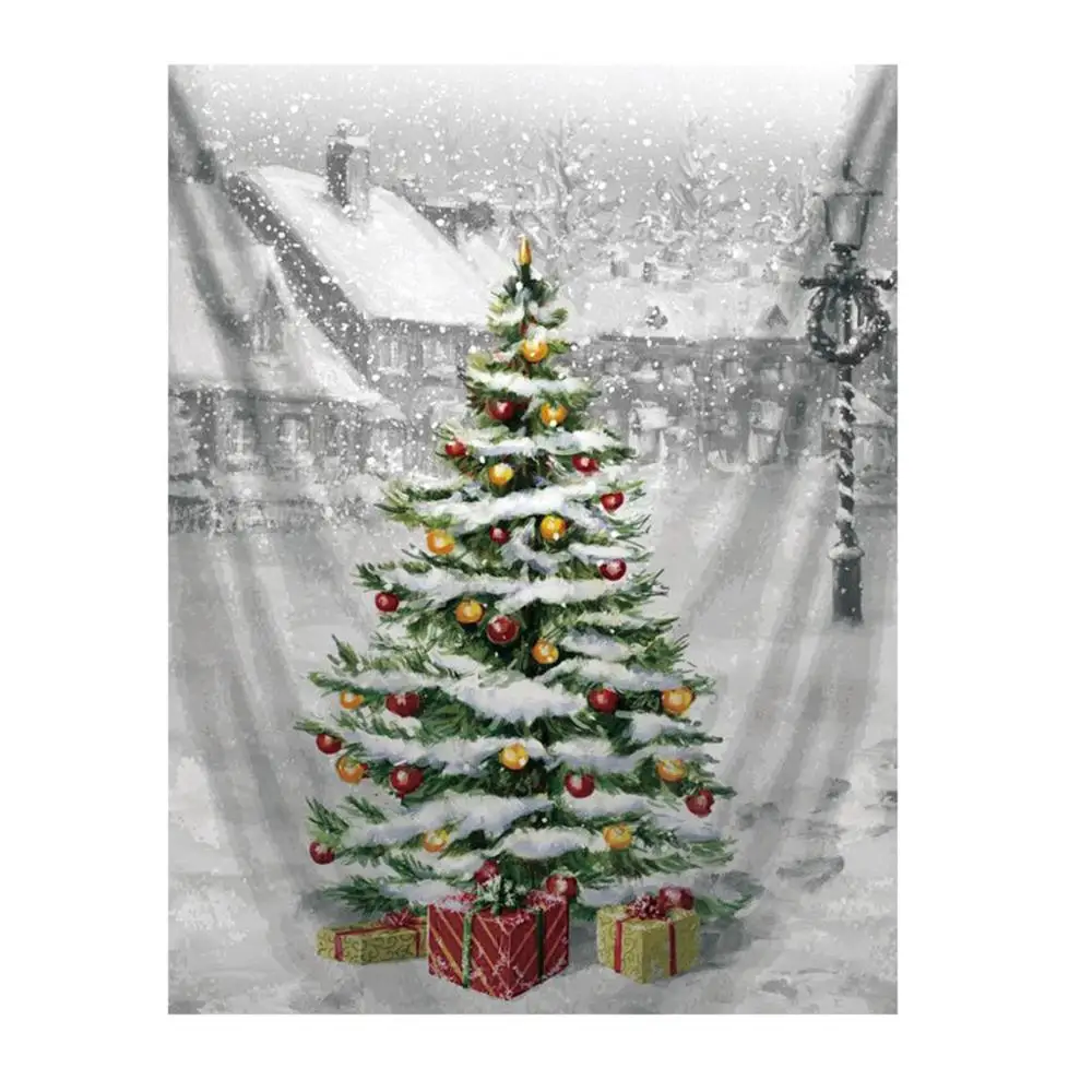Синий Гобелен Рождественский 73x95 см настенный большой декоративная ткань Санта Клаус одеяло йога коврик одеяло s пляжный ковер Рождественский Декор@ A - Цвет: Синий