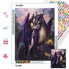 Алмазная 5D картина сделай сам, мозаика с ангелом, сказочкой и драконом, Набор для вышивки крестиком, домашний декор