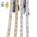 5M RGBCCT Светодиодные ленты светильник 12V 24V гибкие светодиодные ленты, SMD5050 60 светодиодовм полоса Водонепроницаемый строка веревка для украшения дома