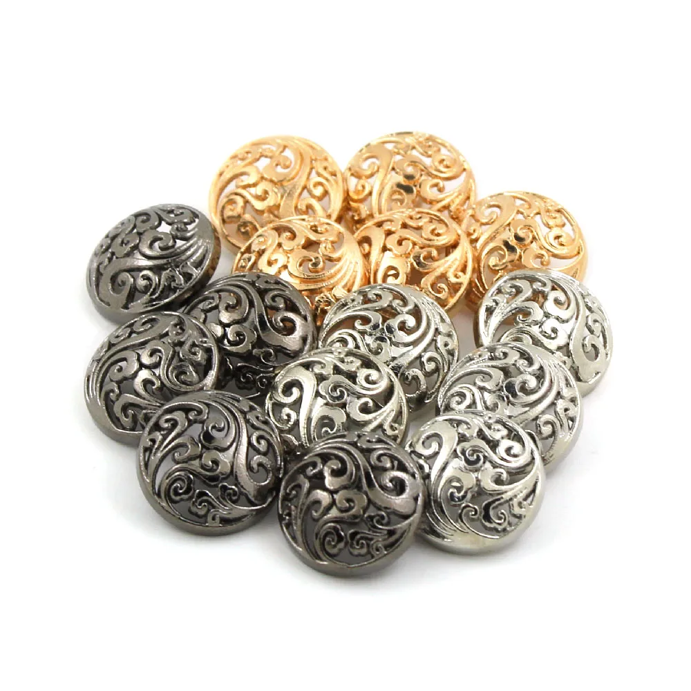 5 шт. круглые металлические пуговицы для одежды 15-25 мм