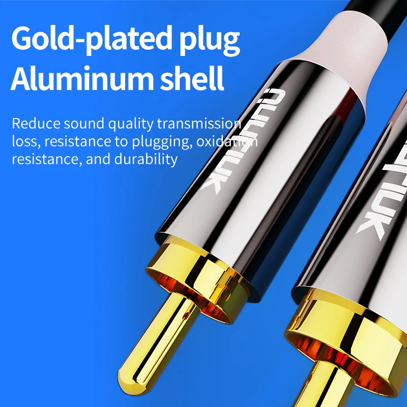 Аудио кабель Unnlink Hifi 2RCA к аудио OFC AV R/L для ТВ CD DVD подключение усилителю динамика 0 5