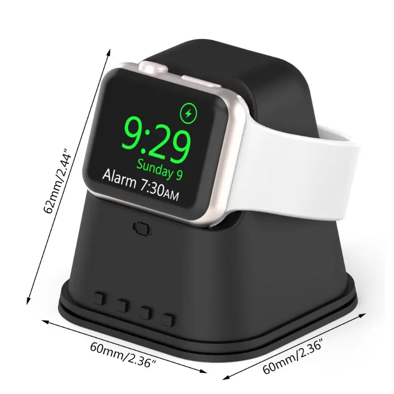

Silicone Charge Stand Holder Charging Base Station Dock for iwatch- Series 12345