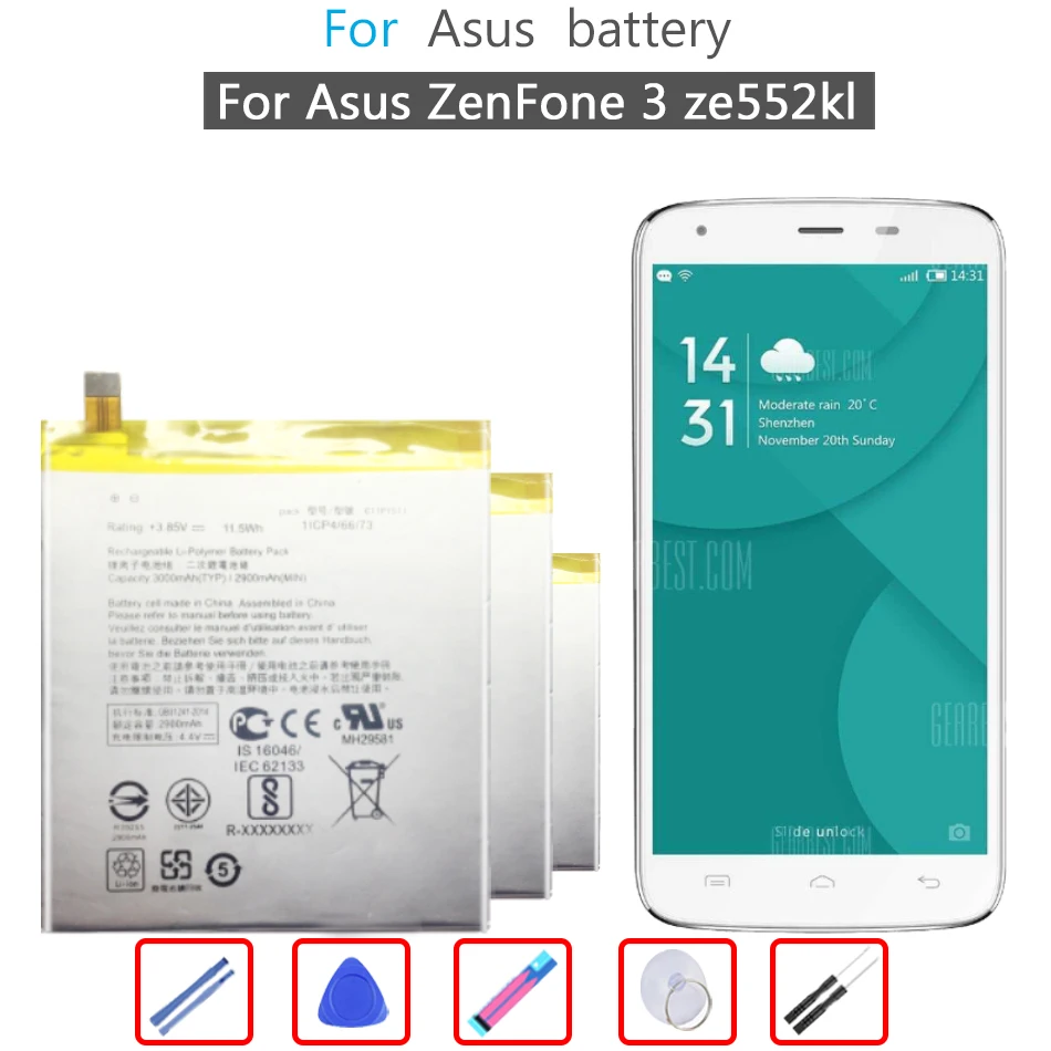 

C11P1511 3000mAh Mobile Phone Battery For ASUS Zenfone 3 5.0 Ze552kl Z012da Z012de Battery