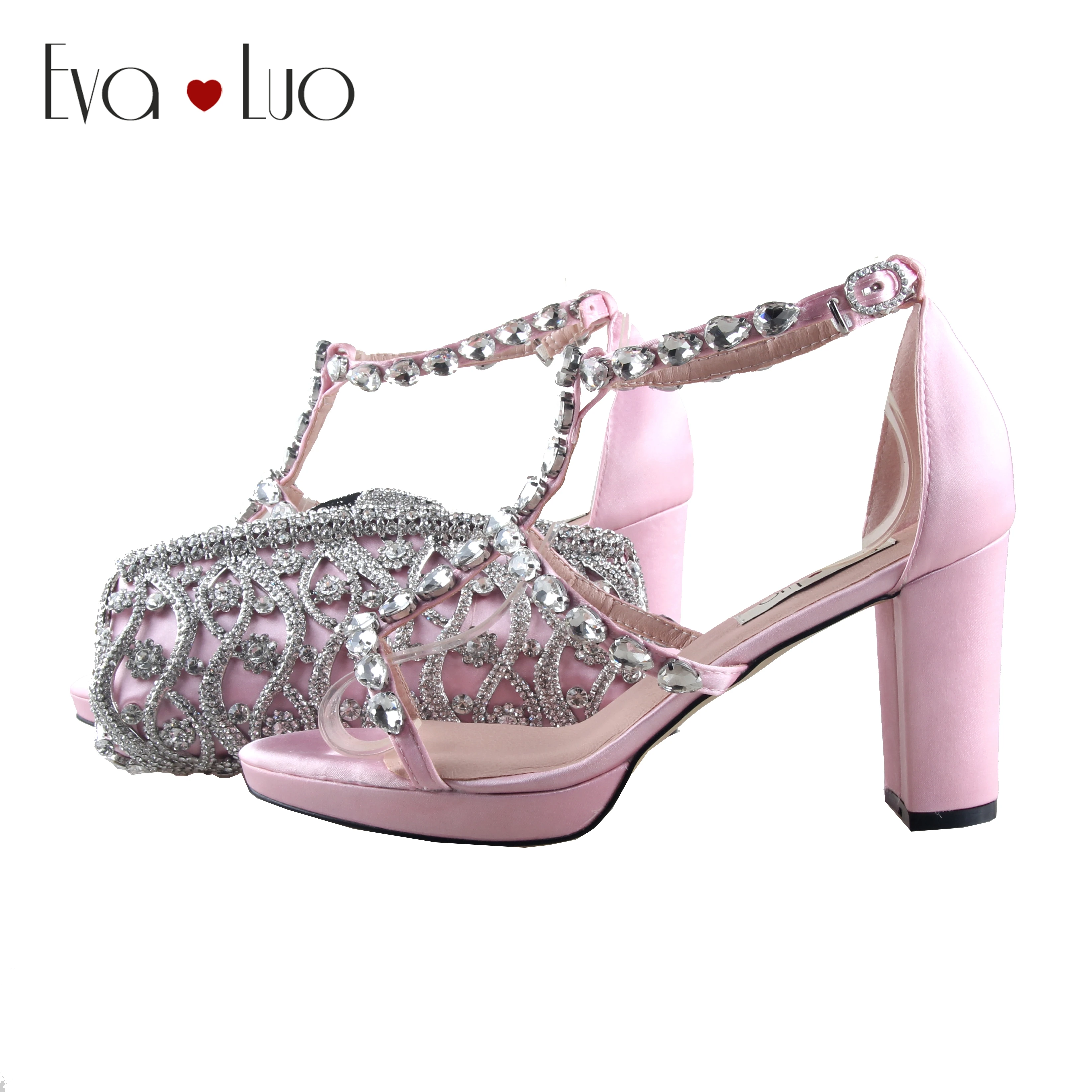 BS1072 индивидуальные светильник розовые туфли ручной работы с подходящей сумкой