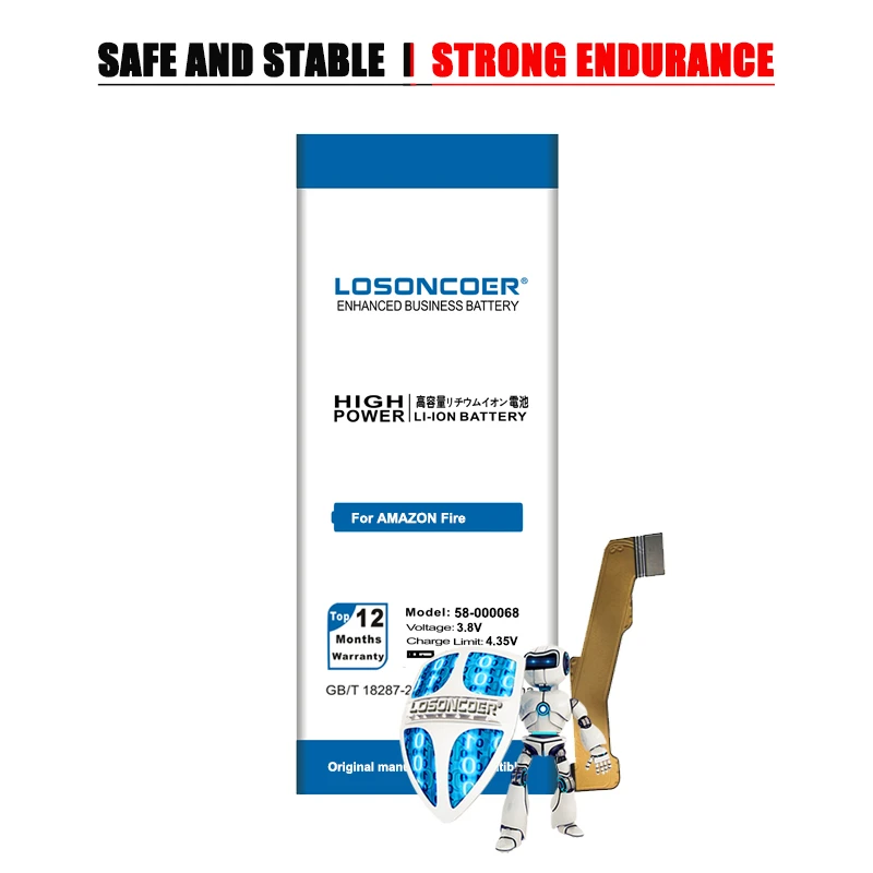 LOSONCOER 3250mAh 58 000068 для Amazon Fire 26S1003 A SD4930UR SD4930 S12 M1 C аккумулятор мобильного телефона +
