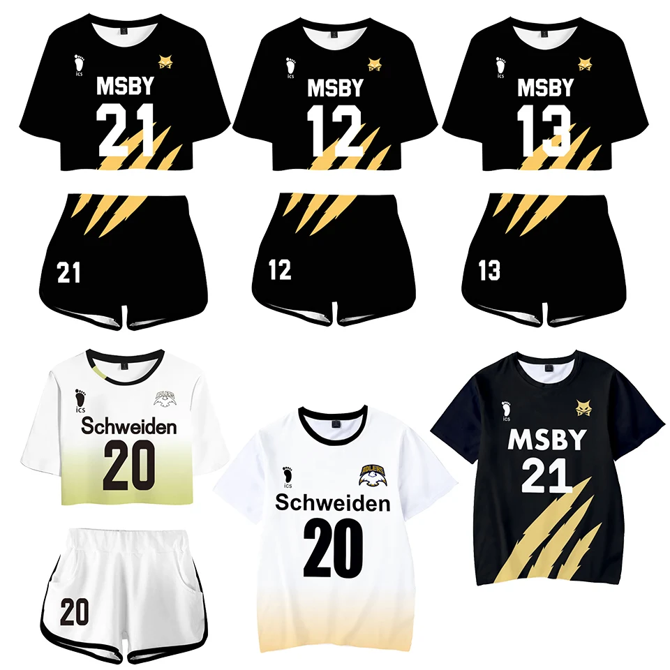 Haikyuu Cosplay Костюм Hinata Shouyou MSBY 21 Schweiden Adlers униформа для спорта Karasuno Koukou High School