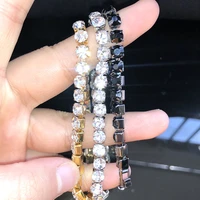 men women hip hop iced out crystal rhinestone tennis bracelet bling cubic zirconia bracelets link bracelet jewelry