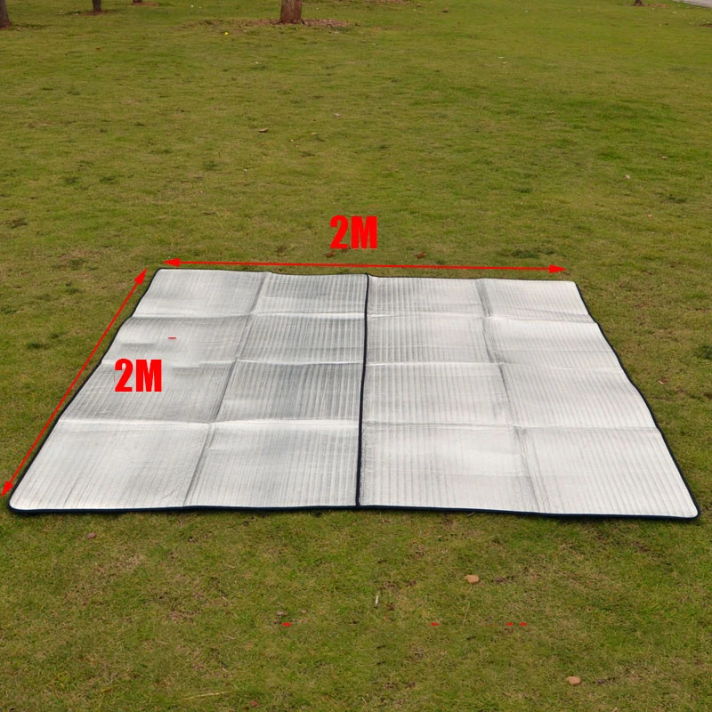 Moisture-Proof Dust-Proof Waterproof Portable Camping Mat Double-Sided Aluminum Mold Camping Tool with Portable Storage Bag
