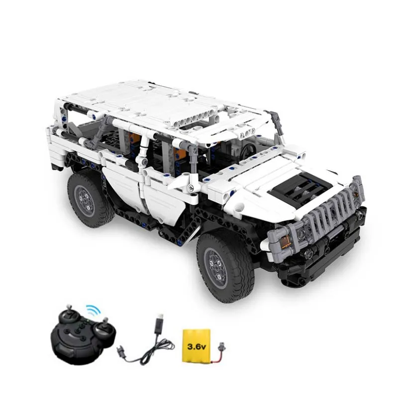 

Cada 575Pcs Warrior H2 Remote Control Car Building Blocks City High-Tech Racing Car AWD SUV RC Bricks Gifts Toys for Children