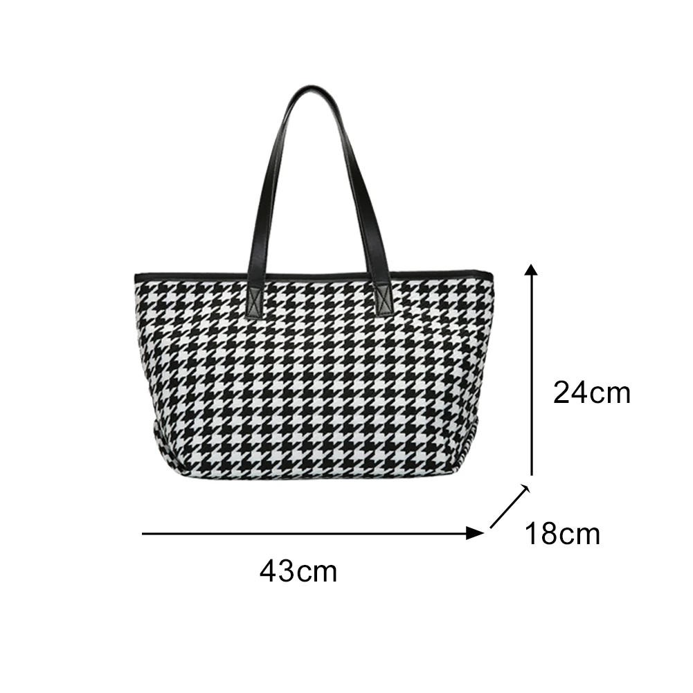 

Fashion Plaid Shoulder Bags for Women Casual Vintage Large Capacity Tote Handbags Female Ladies Shopping Purses
