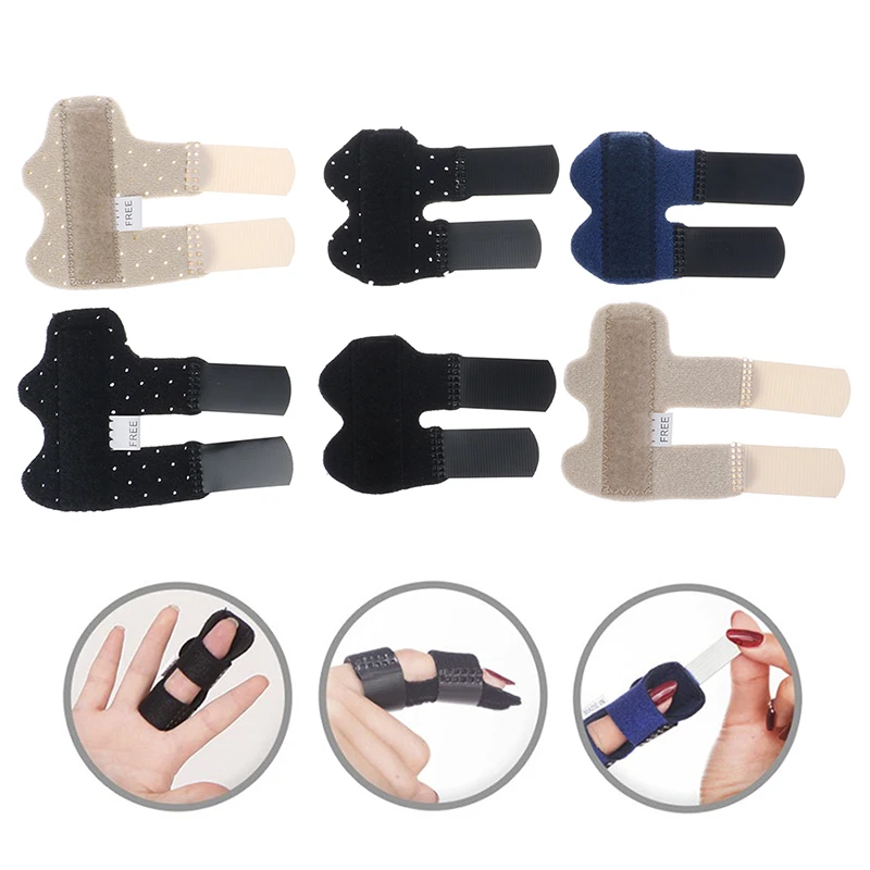 

1Pcs Pain Relief Composite material Finger Splint Fracture Protection Brace Corrector Support With Adjustable Tape Bandage