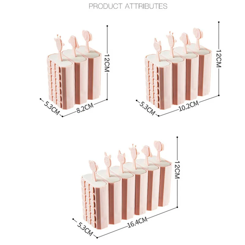 4 шт. Лидер продаж красивая Пластиковая форма для изготовления мороженого с