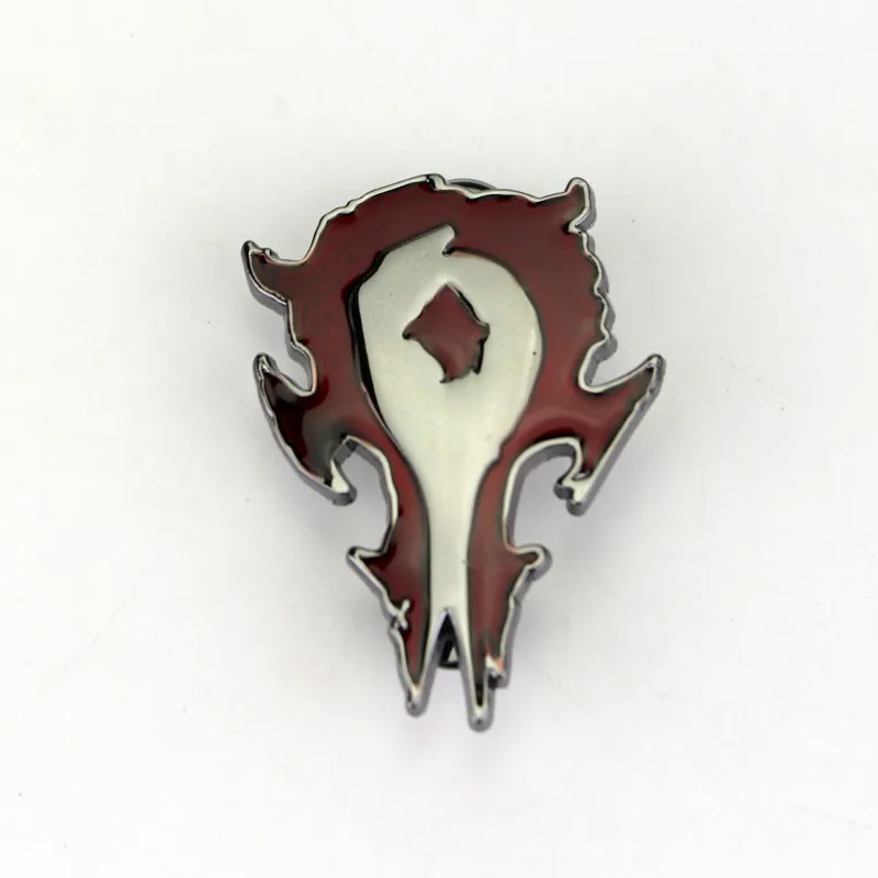 Игра World of Warcraft, цинковый сплав, броши, булавки, Warcraft, племенной союз, значки, для сумки, одежды, на лацкане, булавка для женщин и мужчин - Окраска металла: red