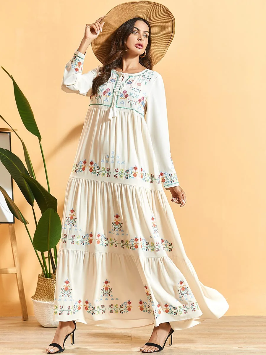 

Ramadan Turkey Muslim Abaya Women Hijab Dress Embroidery UAE Moroccan Kaftan Djellaba Jilbab Vestidos Islamic Clothing Musulman