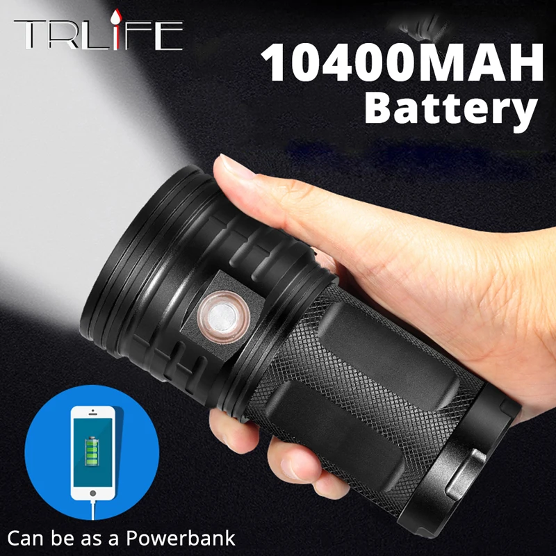 10400MAH Ультра мощный Полный светодиодный светильник для поиска 18 * T6 фонарь вспышки
