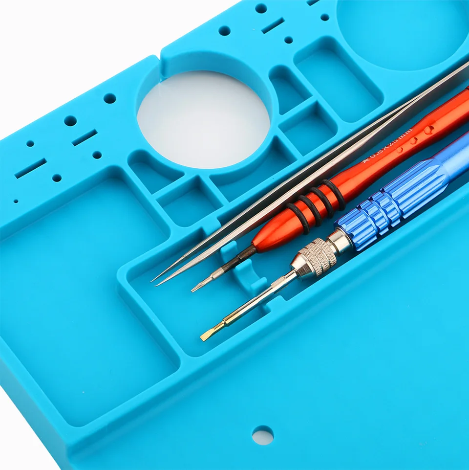 DIYFIX Теплоизоляционный силиконовый коврик для микроскопа Настольный коврик платформа для обслуживания микроскопа BGA паяльная ремонтная станция инструмент