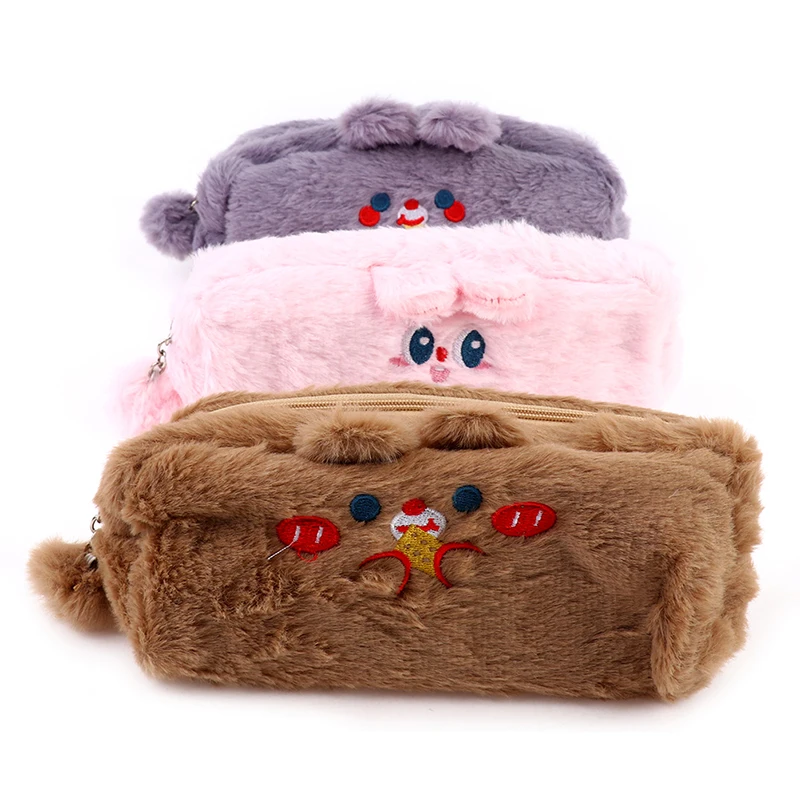 

Милый плюшевый Чехол-карандаш пенал-сумочка для девочек милые плюшевые Школьные принадлежности