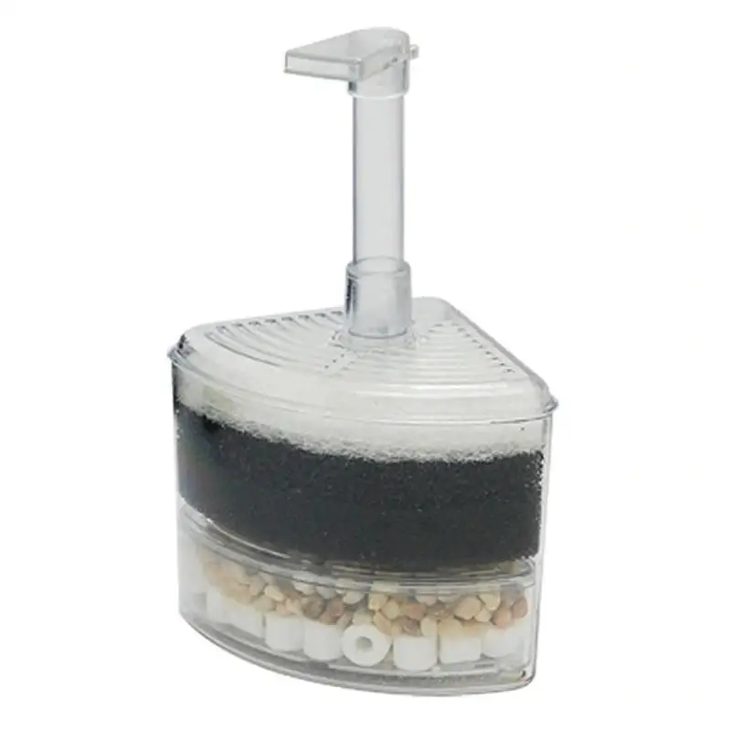 Small Efficient Pneumatic Filtration Aquarium Internal Corner Fish Tank Filter Multilayer Easy Clean and Move | Дом и сад