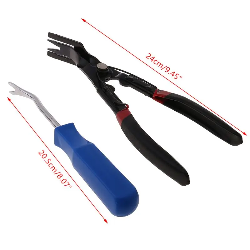 

Car Door Card Panel Trim Upholstery Remover+Clip Removal Pliers Pry Tool Set